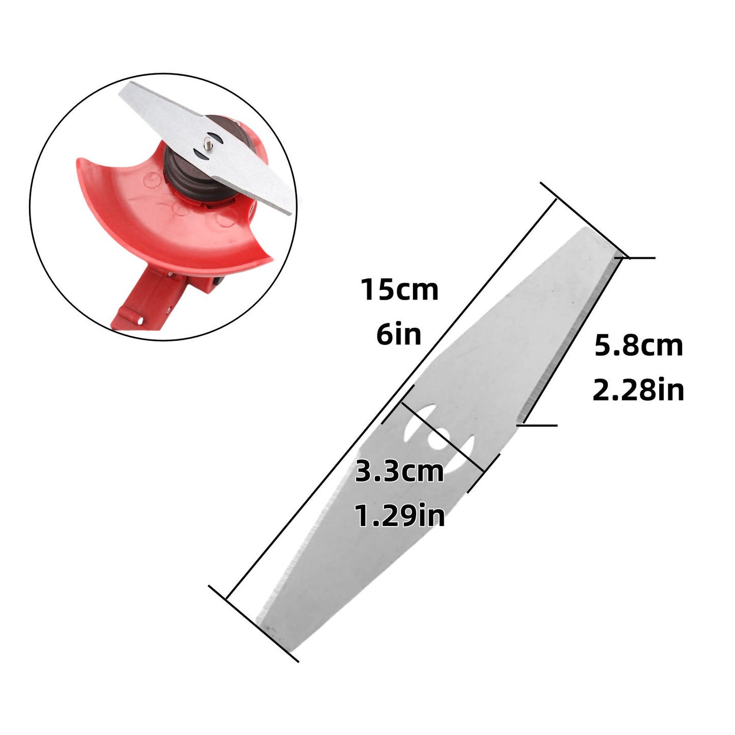 KingFurt 10 Pack Universal Metal Blades For String Trimmers Durable Grass Cutting Attachments
