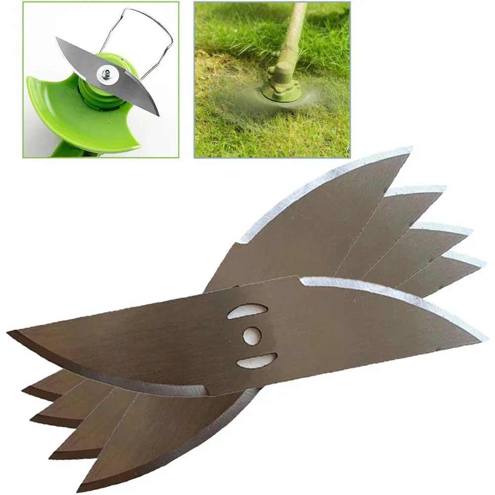 KingFurt 10 Pack Universal Metal Blades For String Trimmers Durable Lawn Care Attachments For Grass Cutting