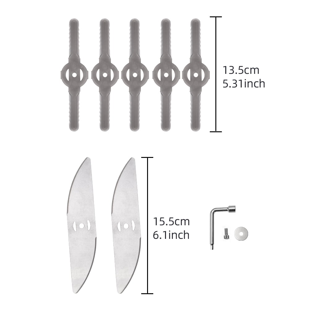 KingFurt Teeth Carbide Tipped Blades & Carbide Tip S-blades with Universal Adapter Kit for Cutter, Trimmer, Weed Eater