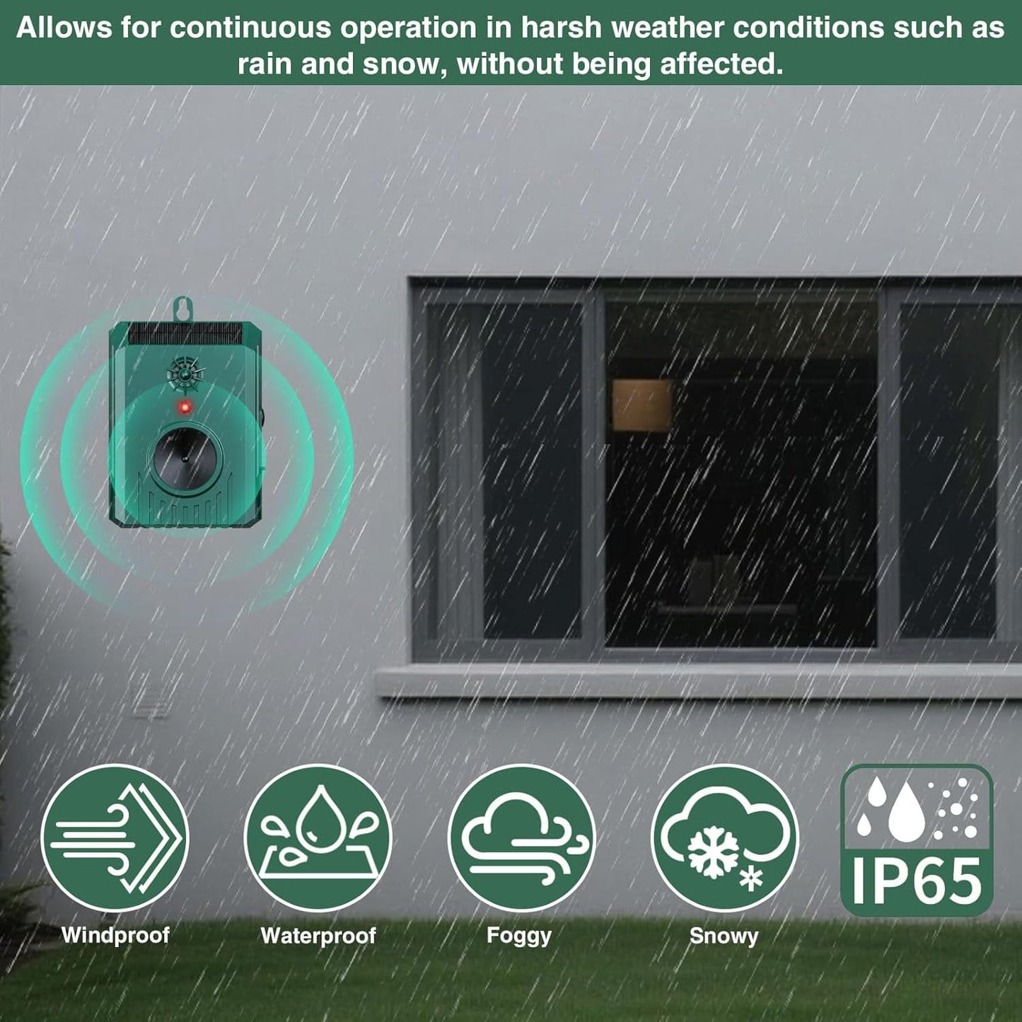 KingFurt Solar Ultrasonic Bird Repellent Devices Bird Deterrents for Outside Pigeon Repeller Outdoor Animal Repellent Outdoor to Keep Pigeon Woodpecker Out of Balconies Patio Garden