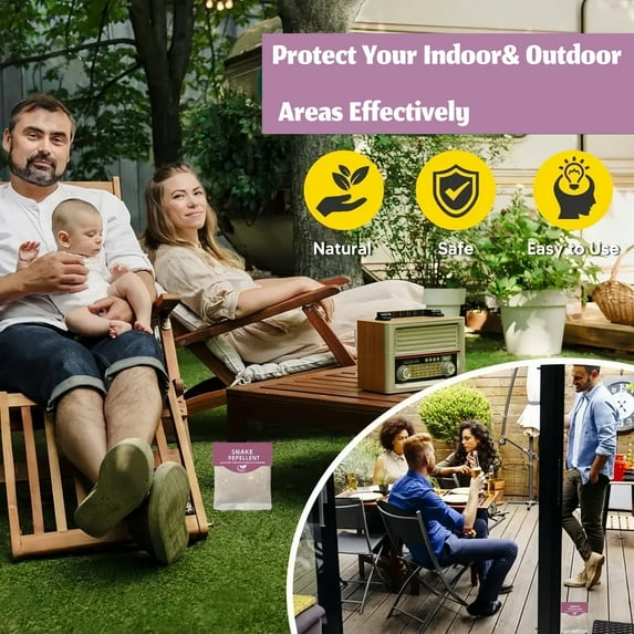 Snake Repellent for Yard,Keep Snake Away Repellent for Outdoors,Natural Safe for Children and Pets,Snake Be Gone for Lawn Garden Camping Home 10 Pouches