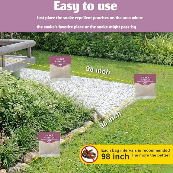 Snake Repellent for Yard,Keep Snake Away Repellent for Outdoors,Natural Safe for Children and Pets,Snake Be Gone for Lawn Garden Camping Home 10 Pouches