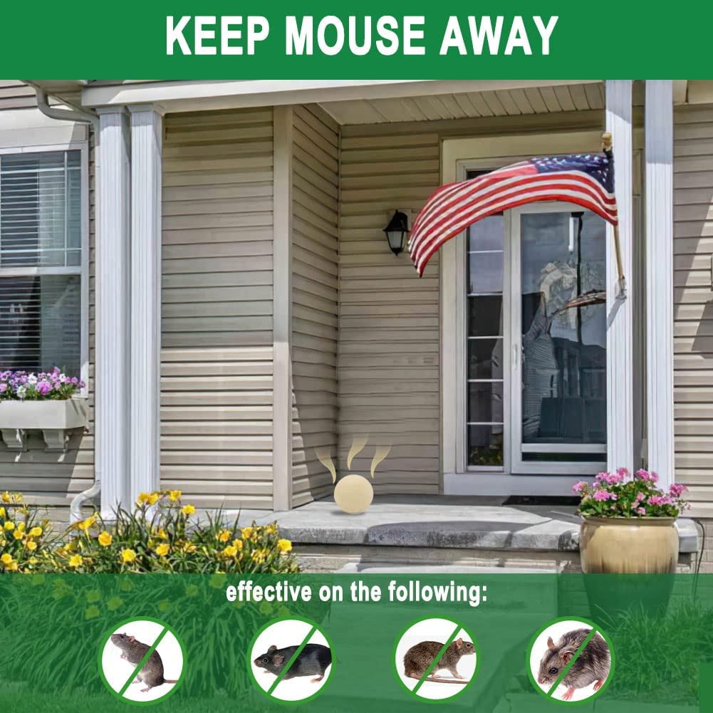 KingFurt Mouse Repellent Balls,Rodent Repellent Peppermint Balls,Mice Repellent Outdoor for for House, Garden, 10 pieces.