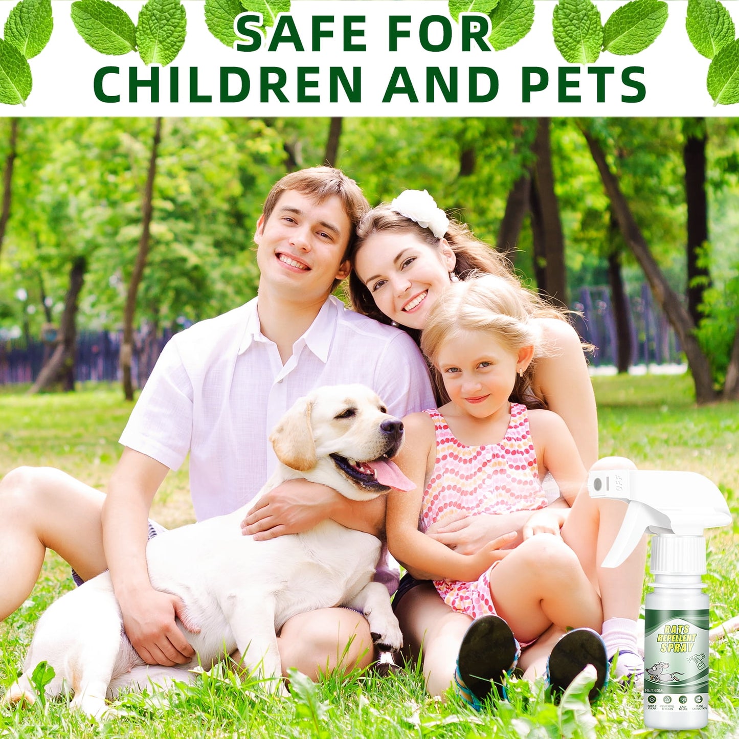 Rodent Repellent Peppermint Oil Spray-2.02 oz, 2 Count