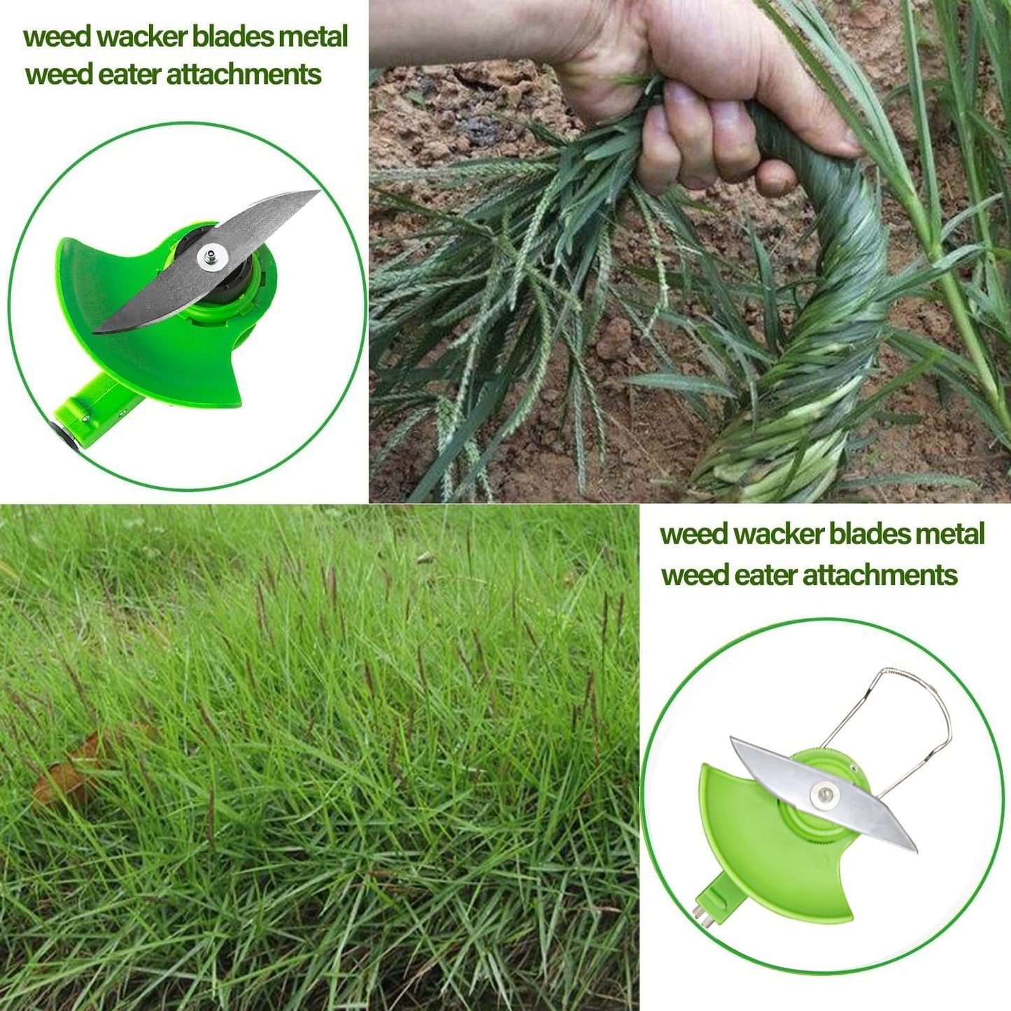 KingFurt 10 Pack Universal Metal Blades For String Trimmers Durable Lawn Care Attachments For Grass Cutting