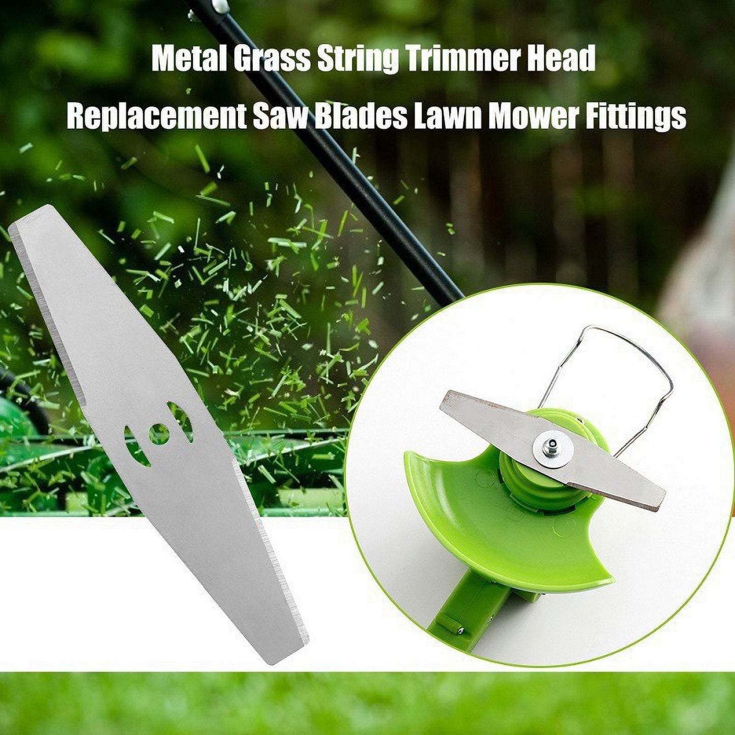 KingFurt 10 Pack Universal Metal Blades For String Trimmers Durable Grass Cutting Attachments