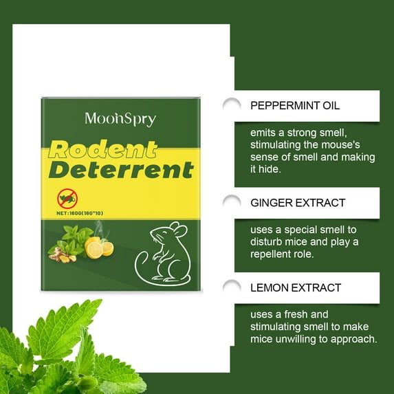 Kqiang Rodents Repellent with Peppermint Oil, Mouse, Rat & Squirrel Repellent Balls for Garage, Attic, Car Engines,Natural Mice/Mole Deterrent