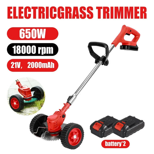 KingFurt 21V Brushless String Trimmer,Electric Weed Eater,for Lawn Garden Pruning/Trimming