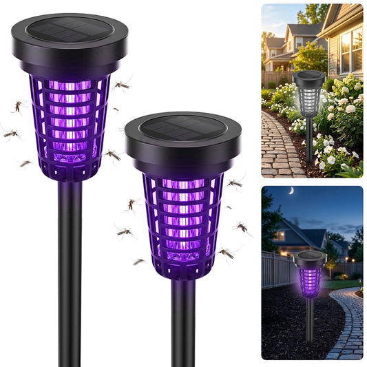 KingFurt Solar Insect Killer, Bug Zapper Torch with LED , Area Bug Zapper,Mosquito Repellent Outdoor for Patio-2pcs