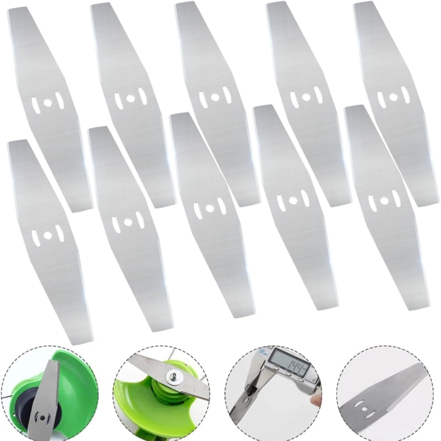 KingFurt 10-Piece Universal Durable Metal Blades String Trimmer Replacement Parts