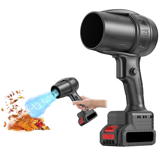 KingFurt Electric Cordless Leaf Blower,Handheld Leaf Blower- 33000 RPM, 2 Batteries & Charger. Ideal for Patio Cleaning, Lawn Care.Black