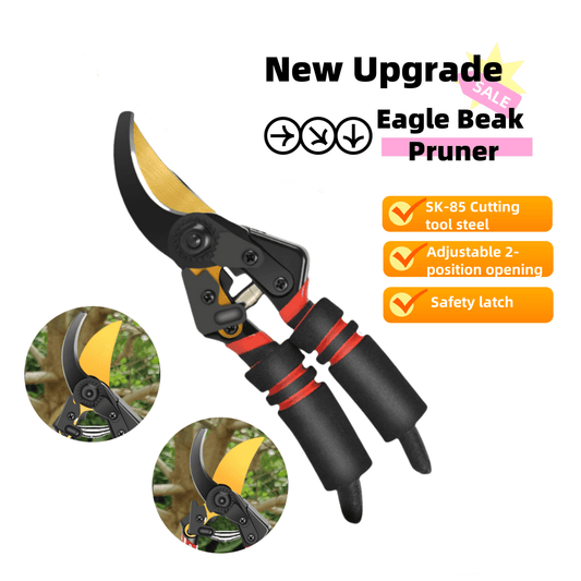 KingFurt 8" Garden Pruning Shears with Forged, Maintenance-Free Bearing