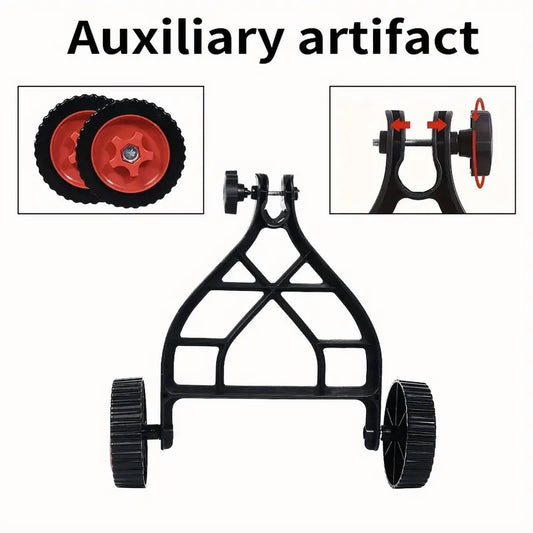 KingFurt String Trimmer Support Wheel, Adjustable Support Wheels Attachment, Fit for Most Lawn Trimmer Electric Brushcutter Strimmer for Easy Push