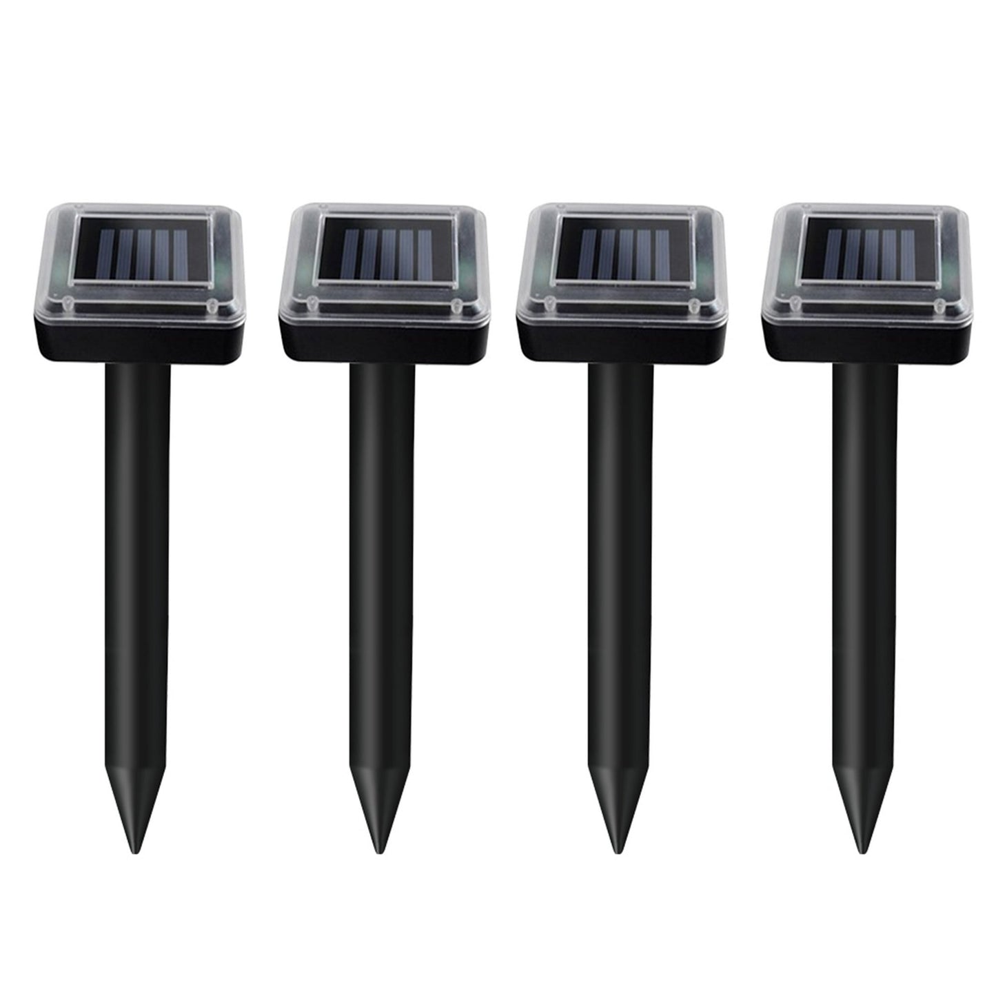 Mole Repellent Solar Powered,4 Pack Gopher Repellent Outdoor Ultrasonic Powered Groundhog Deterrent Snakes Pest Rodent Sonic Vibration Stake for Lawn Garden Mice Repellent