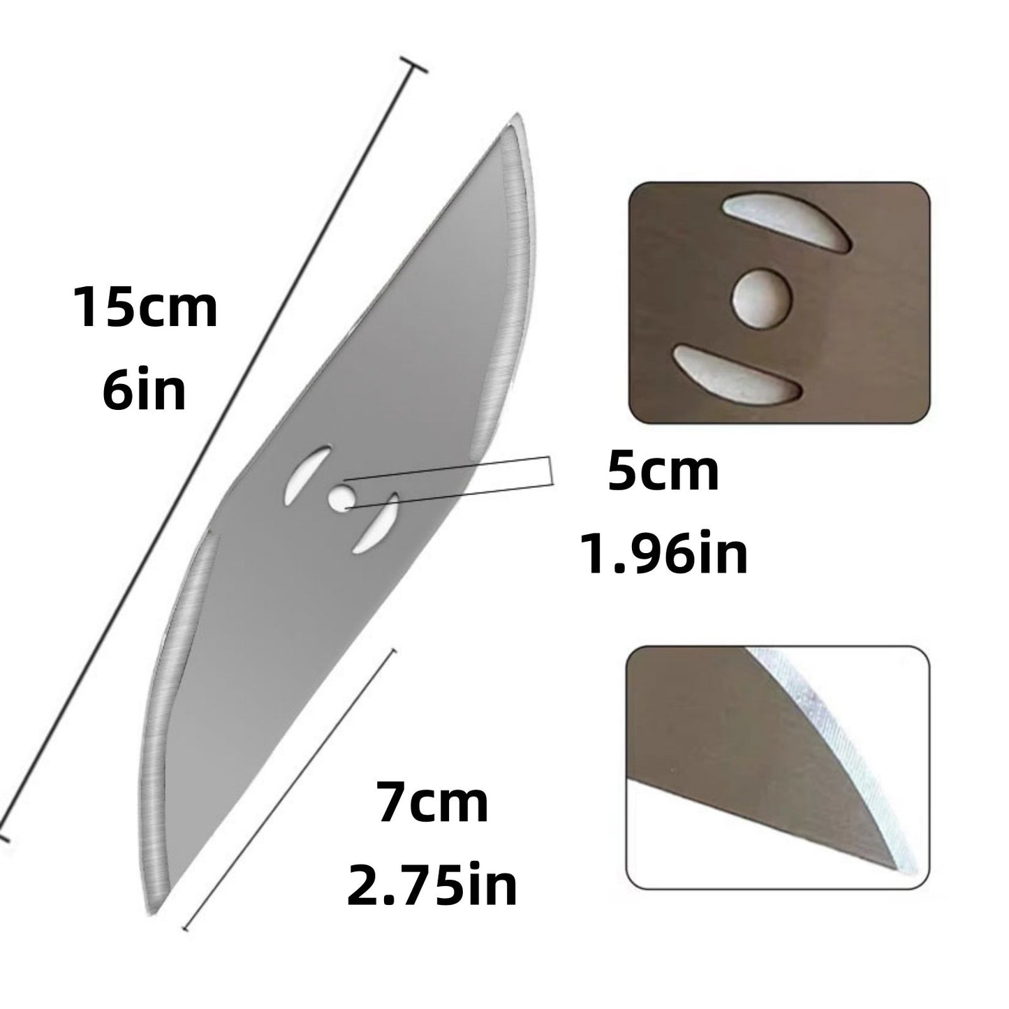 KingFurt 10 Pack Universal Metal Blades For String Trimmers Durable Lawn Care Attachments For Grass Cutting