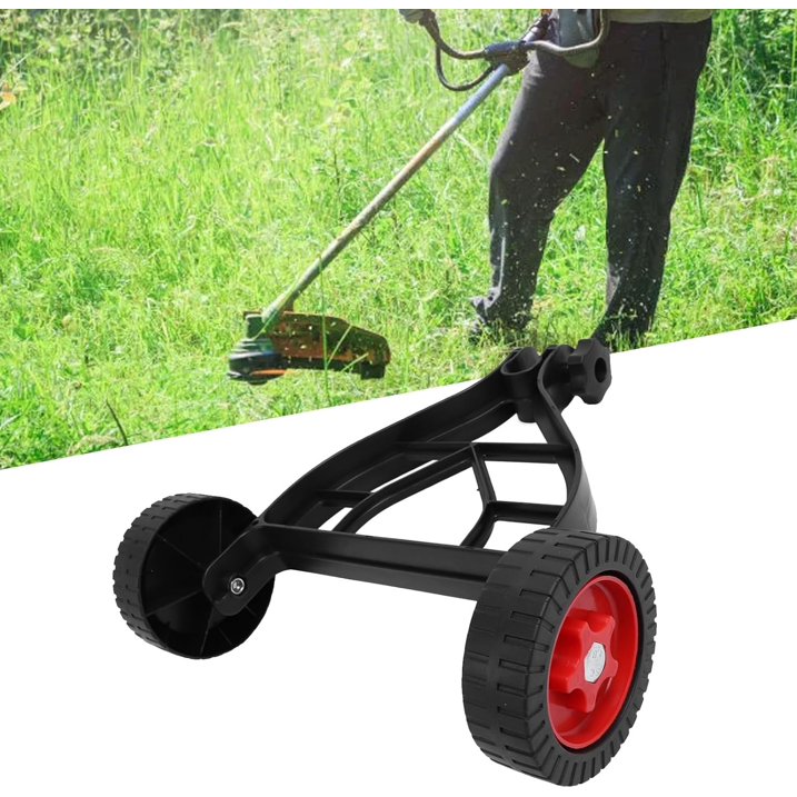 KingFurt String Trimmer Support Wheel, Adjustable Support Wheels Attachment, Fit for Most Lawn Trimmer Electric Brushcutter Strimmer for Easy Push