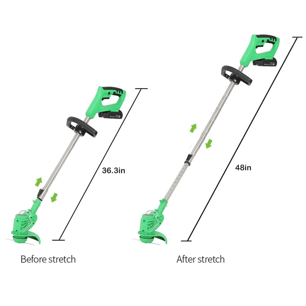 KingFurt Electric Grass String Trimmer Cordless Weed Eaters Lawn Edger Weed Wacker Cutter with 2 Battery