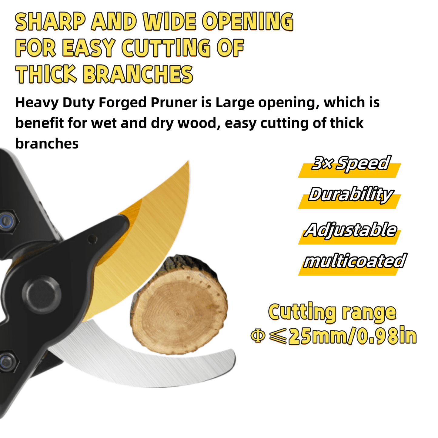 KingFurt 8" Garden Pruning Shears with Forged, Maintenance-Free Bearing